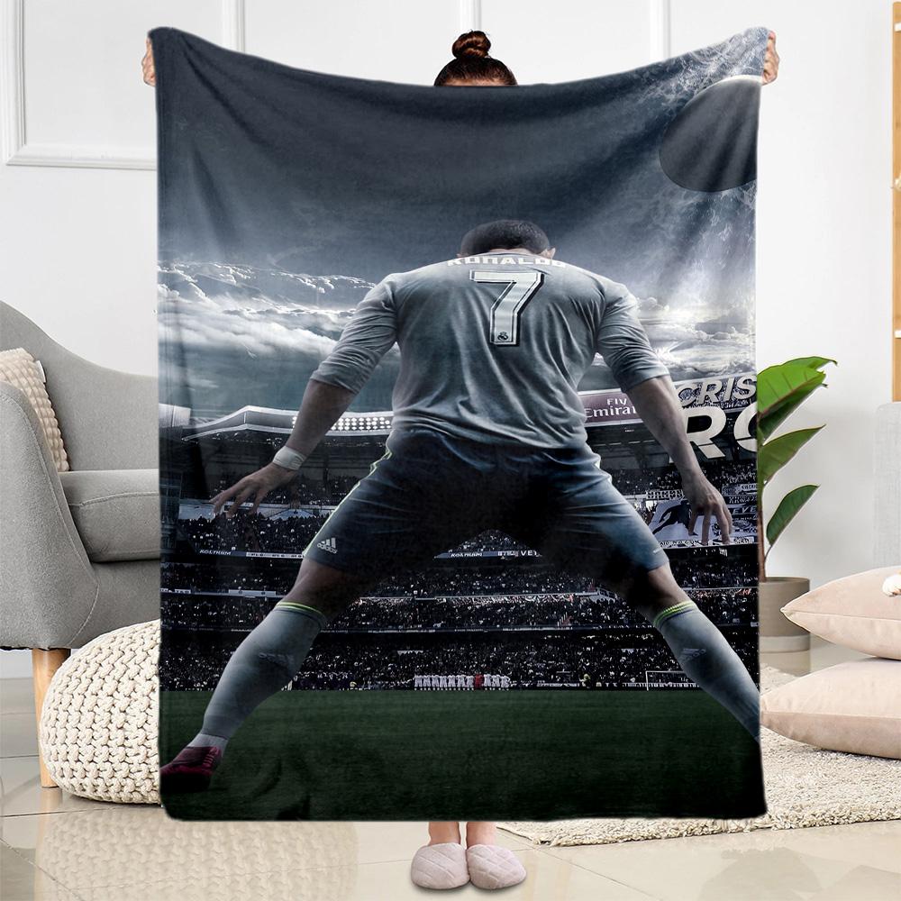 Football Player Action Blanket Soft & Cozy Great for Couch Office Chair for All Seasons Warmthful Decor Best Holiday Gift for Friends Family