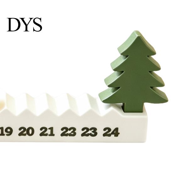 Walking Christmas Star Decor 3D Printed Countdown Calendar, 24-Day Moving Advent Seasonal Calendar Decoration for Kids Room Desk, Creative Holiday
