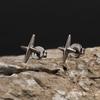 Vnox Small Cross Unisex Earrings, Four Pointed Star Mens Women Stud Earrings, Anti Allergy Stainless Steel Brincos Jewelry