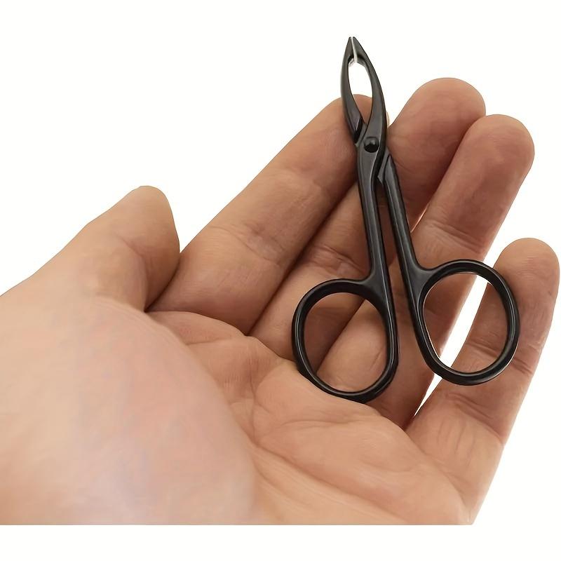 1pc Tweezers Scissors Straight Handle Pointed Eyebrow Tweezer for Facial Hair and Eyebrow Grooming