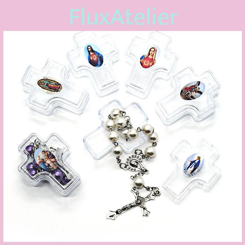 Durable Plastic Rosary Box With Unique Random Image For Baptism And Wedding Gifts