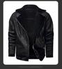 Men's Leather & Fur Integrated Lapel Jacket - Winter Warmth, Thick, Fitted, Stylish
