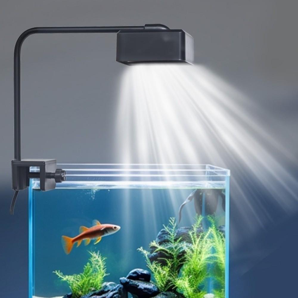 Waterproof Fish Tank Clip Lamp 3 Color Modes Plant Grow Light LED Aquarium Light Marine Aquarium