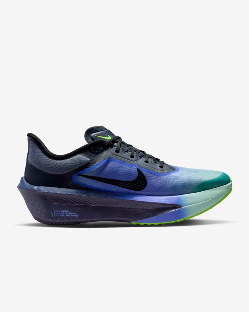 IO9572-400 Nike Zoom Fly 6 Dark Obsidian Racer Blue Emerald Rise Black (Menas)