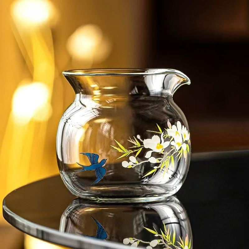 230ml Heat Resistant Glass Fair Cup Janpanese Home Tea Pitcher Divide Tea Cha Hai Dispenser Justice Cup Fair Mug Tea Ceremony