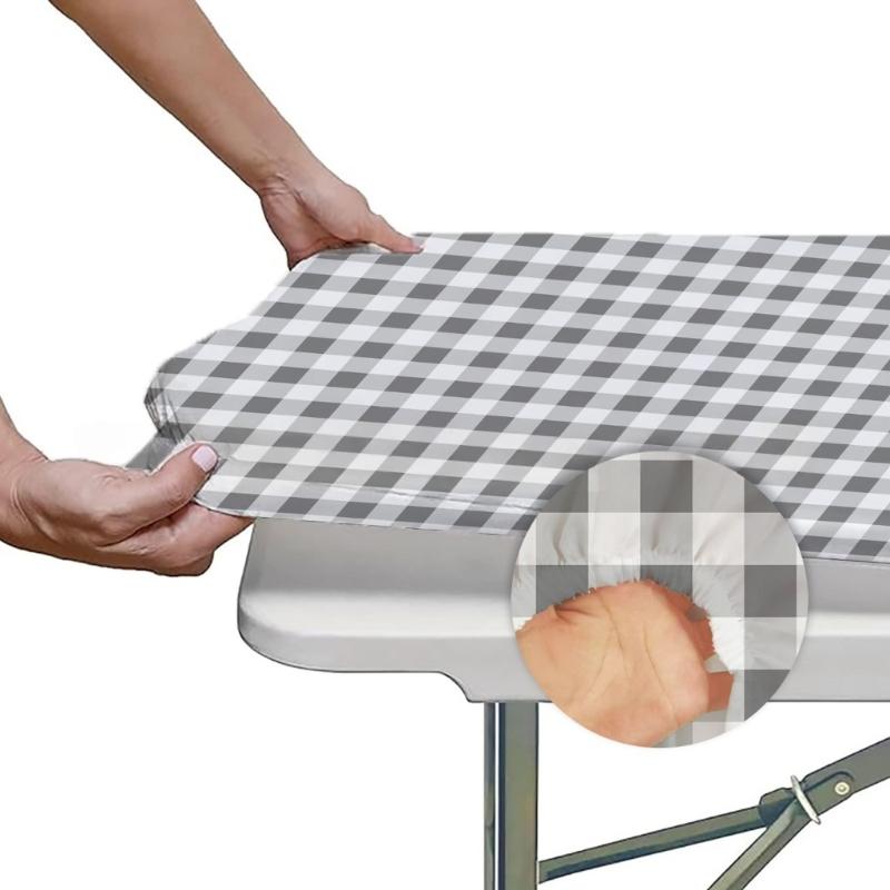 Multipurpose Rectangle Tablecloth With Strong Grip Suitable For Home Camping And Occasion