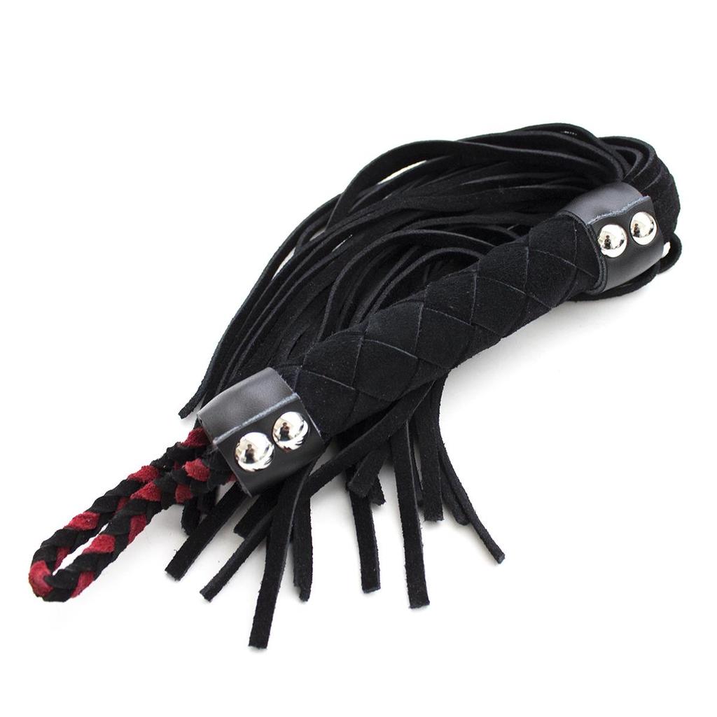 VaHppy Leather Whip SM BDSM Sex Games Toys Role Play 38CM 120G Tassel Tail Cowhide Braided Handle 7colors