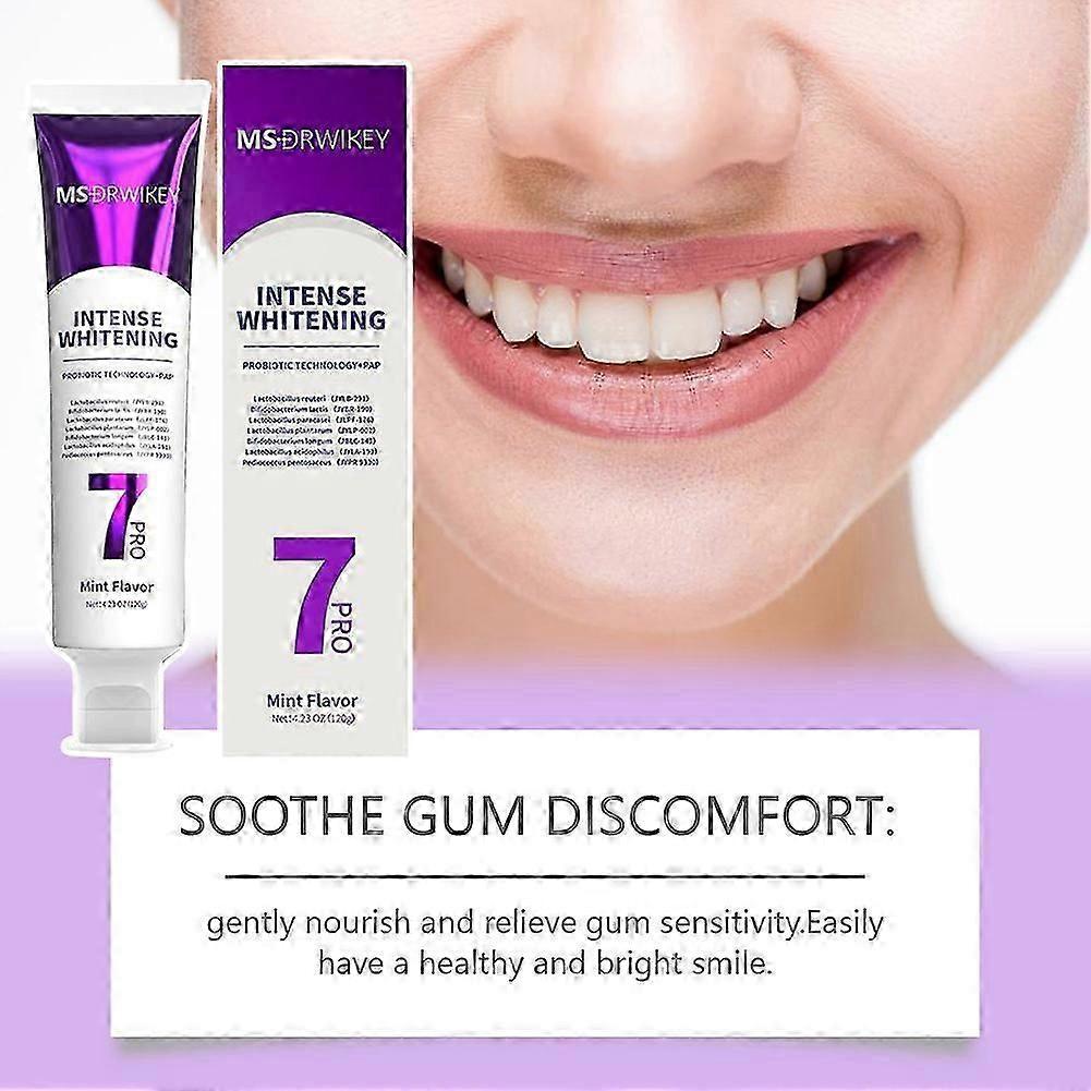 1-3X 7-Pro Intensives Toothpaste Probiotics Whitening Tooth with 7 Probiotics for Deep Cleaning