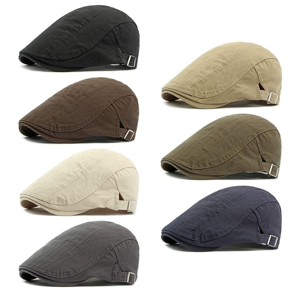 Fashion Spring Summer Beret Hat Cotton Casual Painter Hat Soft Adjustable Leisure Visor Cap Men Women