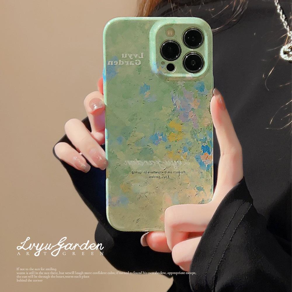Natural Oil Painting Style Phone Case Suitable for iPhone 13, iPhone 15, iPhone 16 Pro Max