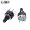 1PCS SR16 Plastic 16MM Rotary Band switch 2 Pole 3 4 position 1 Pole 5 6 8 Position Handle Length 15MM Axis band switch