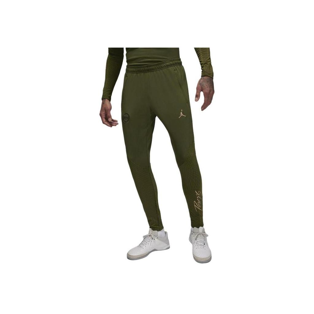 Jordan Paris Saint-Germain Strike Fourth Embroidered Logo Jogger Soccer Pants Men Bottoms Olive-Green FD7105-326