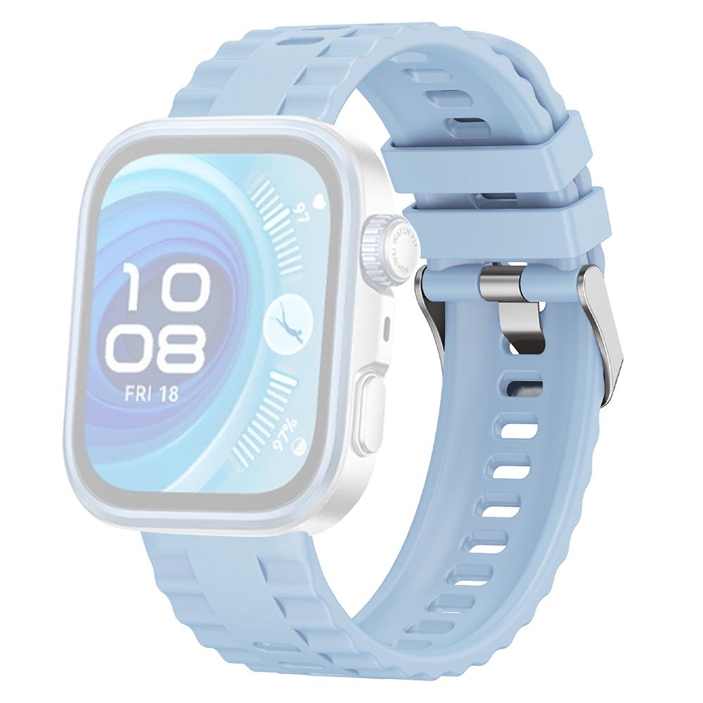For Huawei Watch Fit 4 Pro Silicone Watch Band Metal Pin Buckle Replacement Wrist Strap