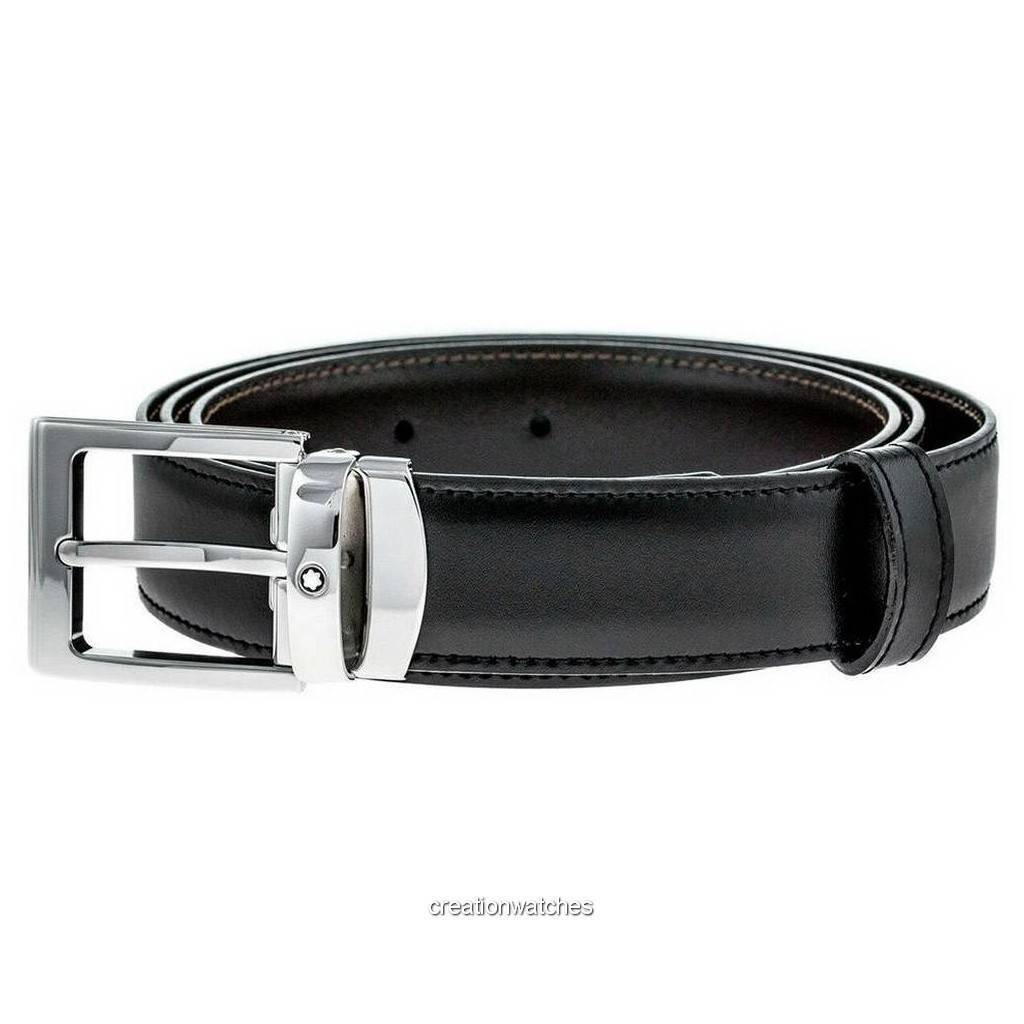 

Montblanc Contemporary 107664 Двусторонний черно-коричневый мужской кожаный ремень