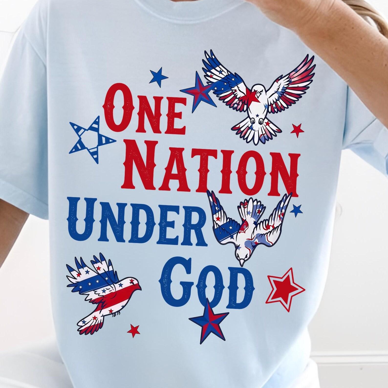 One Nation Under God Shirt, Patriotic Christian 4th of July, USA 250th Anniversary Shirt, America 250th Shirt, Made in America Shirt 1776 S