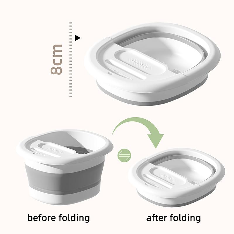 Faltbarer Fußbadeeimer Massage Fußwascheimer für Zuhause Freizeit Gesundheitseimer Kinder Fußbad Becken Tragbares Fußbad Fußwanne