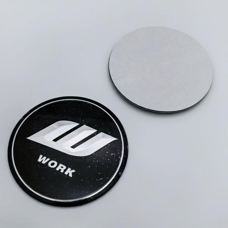 4pcs/Set 45mm 48.5mm 56mm 65mm W Work Logo Emblem Badge Car Stickers Car Wheel Center Caps Rim Hub Cover Hubcap Car Accessories