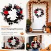 Black Rose Dried Twig Wreath for Front Door Wall Decor Home