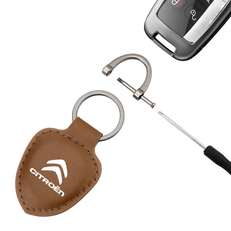 Car New Classic Vintage Shield Keychain Gift For Citroen C12345 C4L C8 BerlingoXsara Crosser C-ELYSEE JUMPY NEMO VTS Accessories