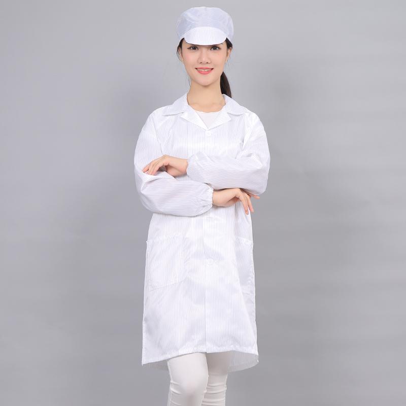 Женский длинный защитный костюм с капюшоном, антистатический, пылезащитный