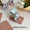 Compact Folding Makeup Mirror with Comb for Students and Travel