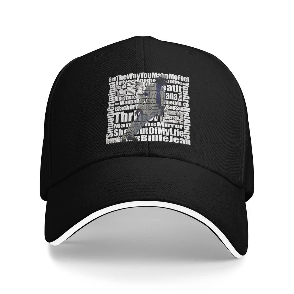 MJ Pop King Baseball Caps Hip Hop Music Sandwich Hat Unisex Style Adjustable Caps Hat Sport