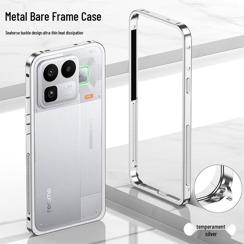 

Crossing Exclusive: Metal Frame Phone Case with Seahorse Buckle for Realme Neo8, Features Heat-Dissipating Super Running Design Realme Neo8 DY03