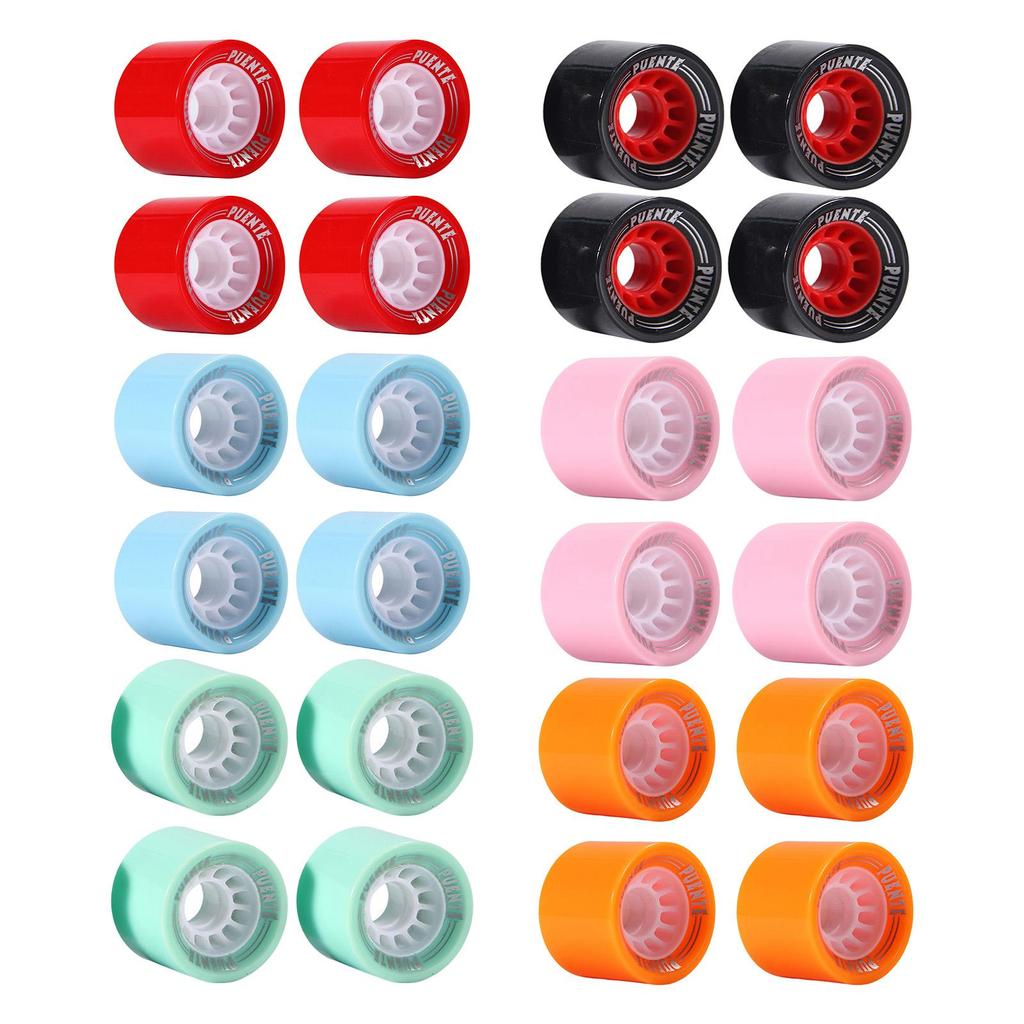 4 PCS Skateboard Wheels Cruising Wheel Bearings and Spacers Set
