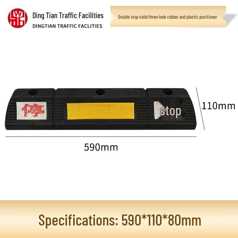 Heavy-Duty Rubber Wheel Chock Parking Stop