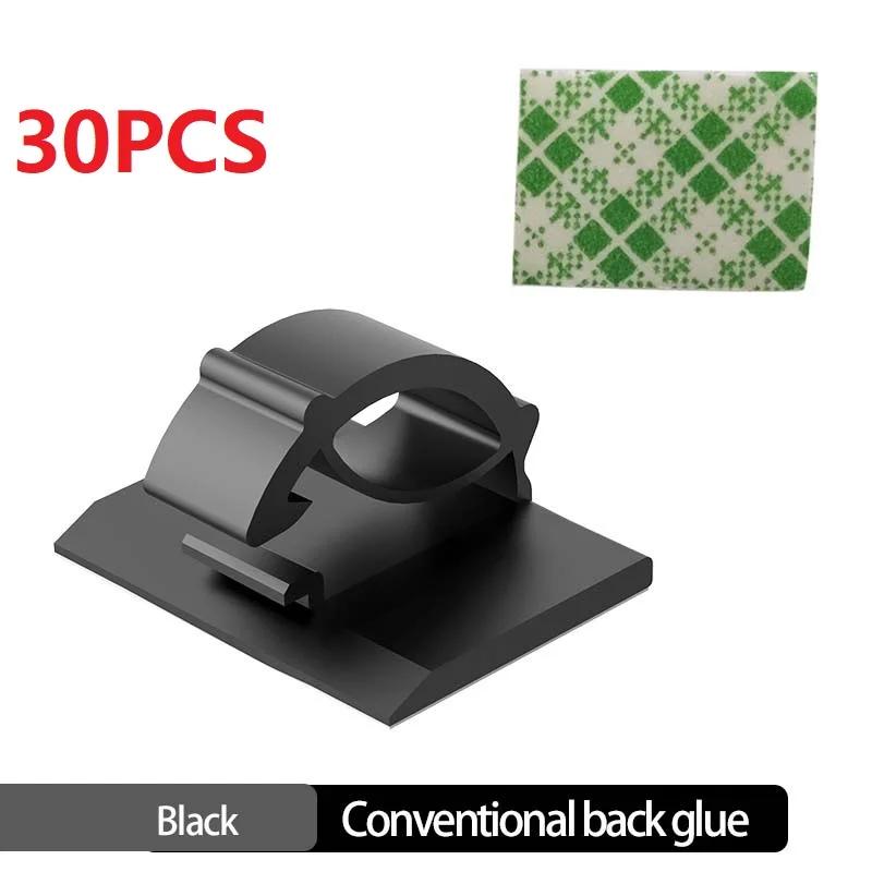 

USB Зарядный Кабель Намотка Кабеля Органайзер 30 шт. Клипсы для Кабелей Держатель Шнура Настольная Рабочая Станция Менеджер Проводов