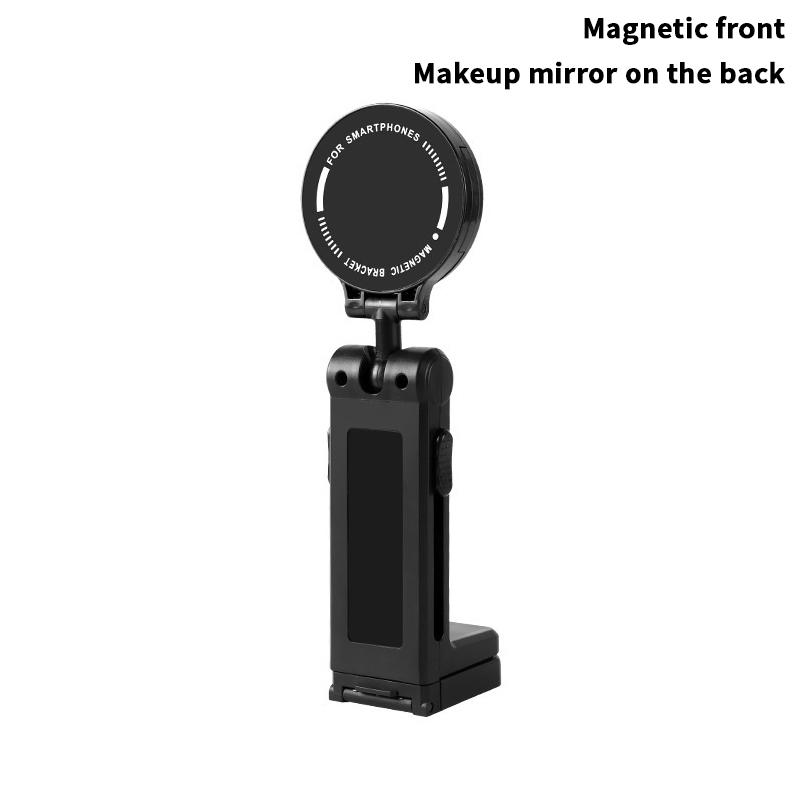 Multifunctional Magnetic Clip-On Cell Phone Holder Adjustable Selfie Holding Airplane Phone Stand Foldable Travel Desk Support