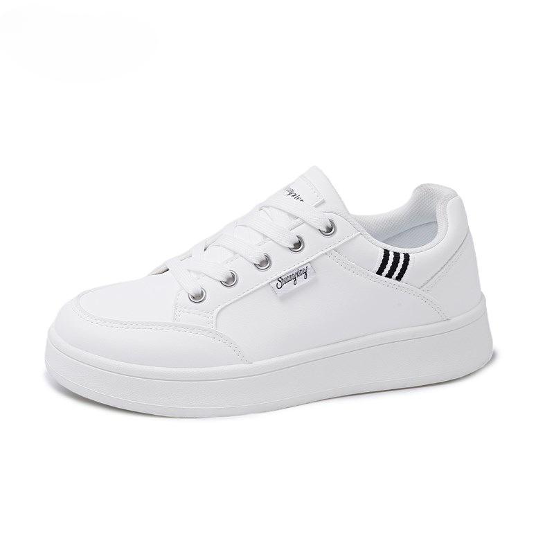 Damen Weiße Schuhe Atmungsaktiv Lässig Vielseitig Bequem Abriebfest Sneaker