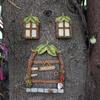 1 Set of Resin Leaf Fluorescent Doors and Windows, Creative Micro Landscape, Large Tree Decoration, Tree Hanging, Palace Decorat