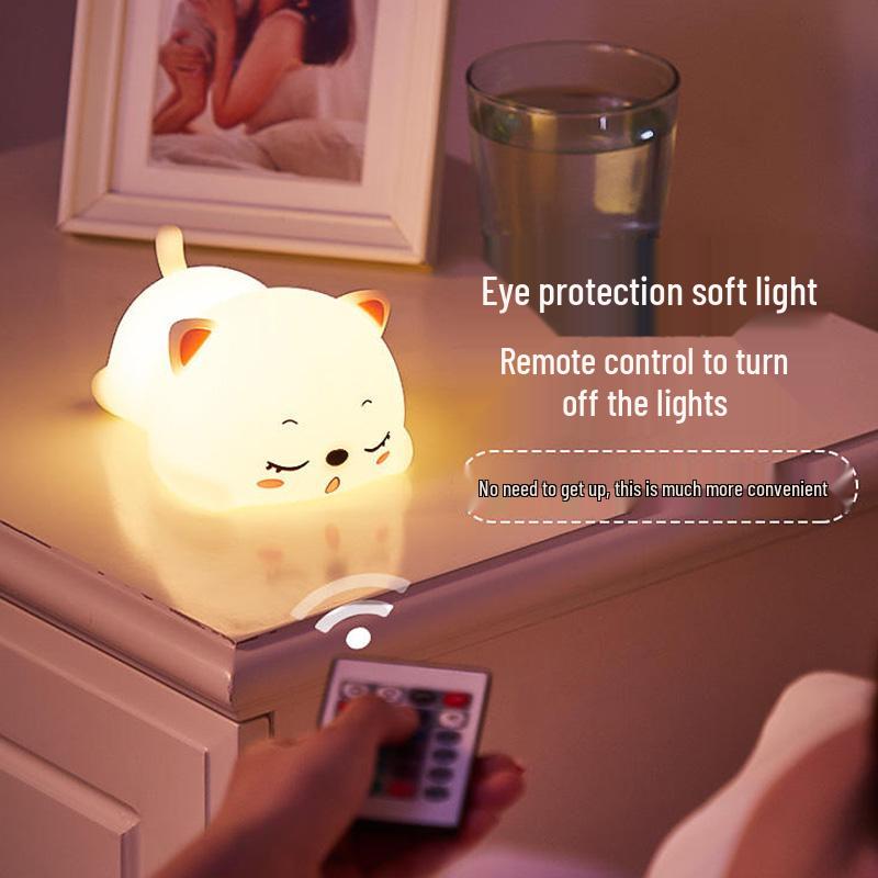 Soft Silicone LED Night Light for Eye Protection – Perfect for Bedside, Nursing, Sleep, and Decoration