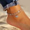 17KM Vintage Anklet Set Fashion Anklets for Women 5pcs/set Multilayers Adjustable Anklet Bracelet On Leg Foot Beach Jewelry
