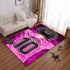 "Pink Soccer Jersey Design with Number 10 - Non-slip Rug Suitable for Living Room and Bedroom Sofas"