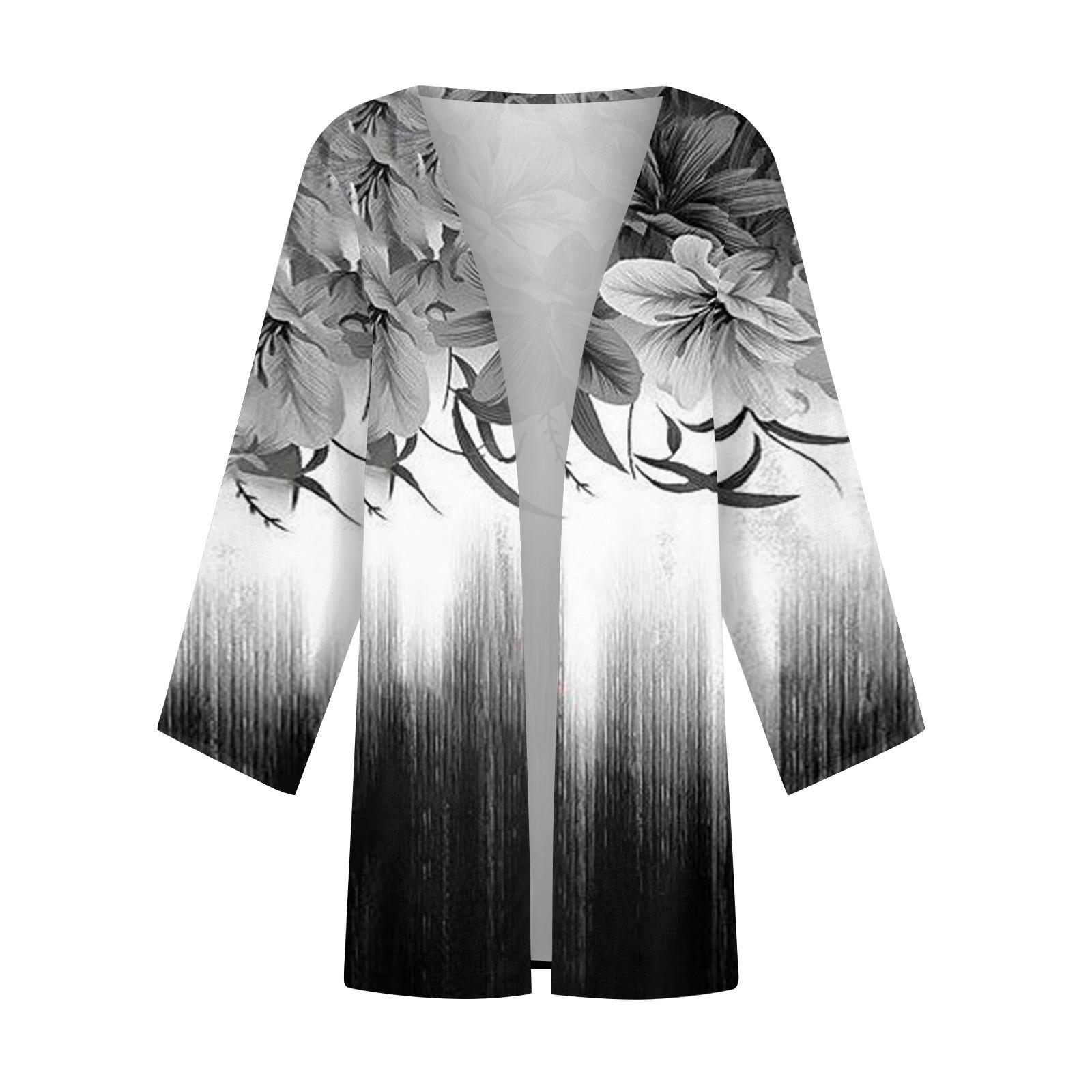 Женская повседневная модная легкая куртка средней длины с принтом в стиле ретро — фото 4