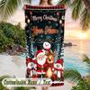 Soft Beach TowelChristmas Custom Name Print Towel For Bathroom Beach Indoor Decor Holiday Gift