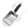 Cats Litter Scooper with Deep Shovel Metal Scoops Hollowed Poops Sifting Metal Handle