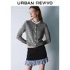 Cardigan lavorato a maglia con blocchi di colore e pizzo da donna Autunno UR 2026