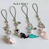 Marine Animal Phone Chain Beaded Phone Lanyard Sweet Girl Cellphone Strap  Bag Keychain