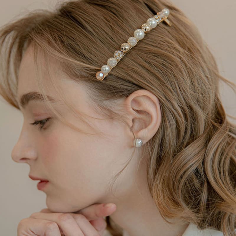 Jean Paul Clarisse Lange Kristallperle Automatikbrosche LFAC0047