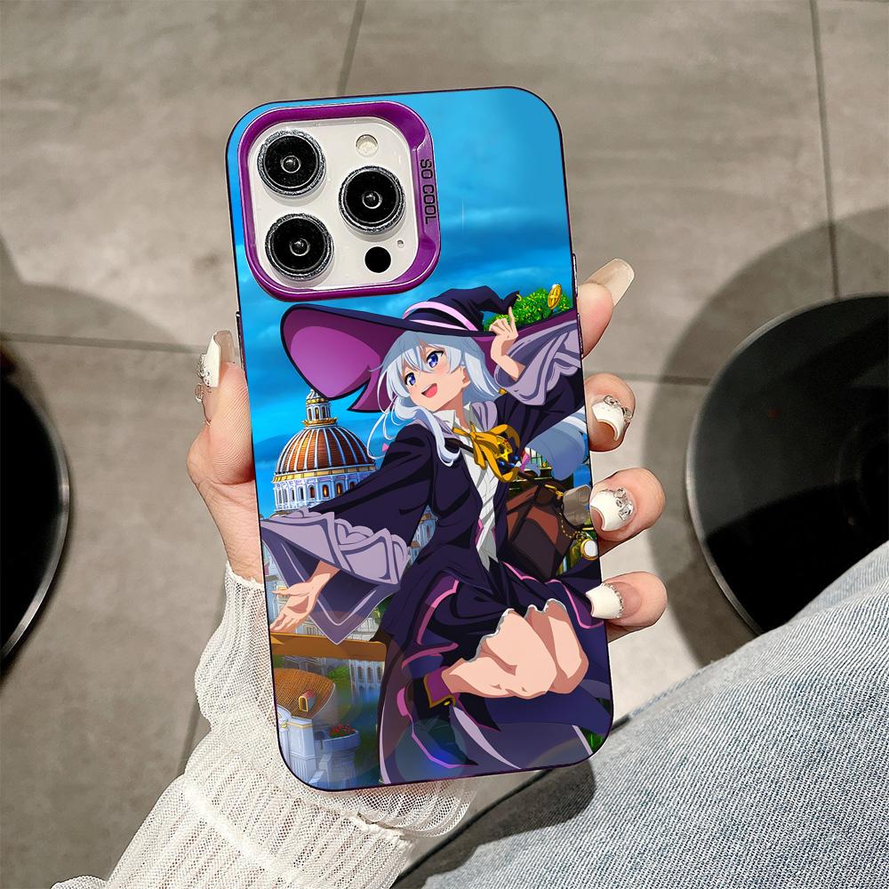Wandering Witch Elaina Purple Translucent Mobile Phone Case for iPhone 17 16 15 14 13 12 11 X XR XS Air Pro Max Plus Cover