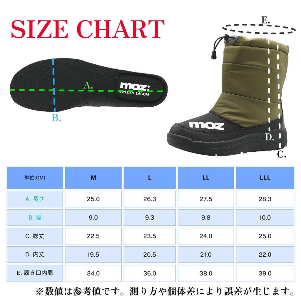 Mozu Winter Snow Long Trekking Urethane Fleece Size LL Men's Boots, Length, Boots, Fall/Winter, Waterproof, Non-Slip, Cold-Weather, Water-Repellent,