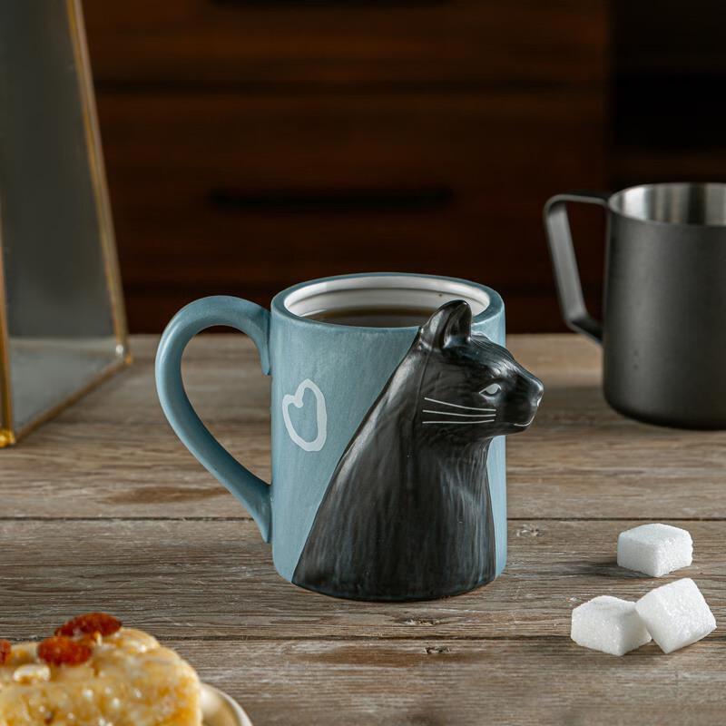 Matte Ceramic 3D Cat Mug