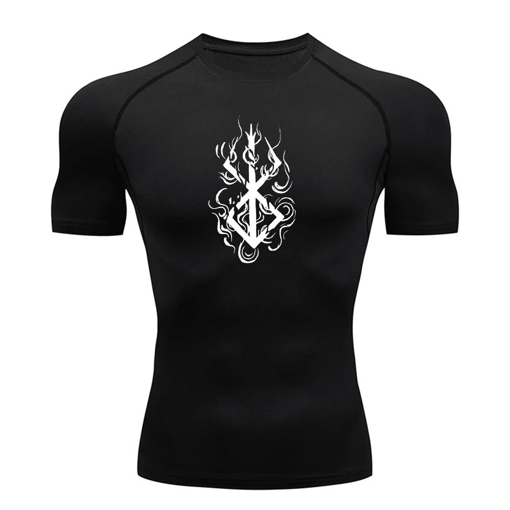Компрессионные футболки для мужчин с коротким рукавом для спортзала, тренировок, фитнеса, быстросохнущие, эластичные, отводящие влагу, спортивные, быстросохнущая толстовка, топ, мужская футболка S