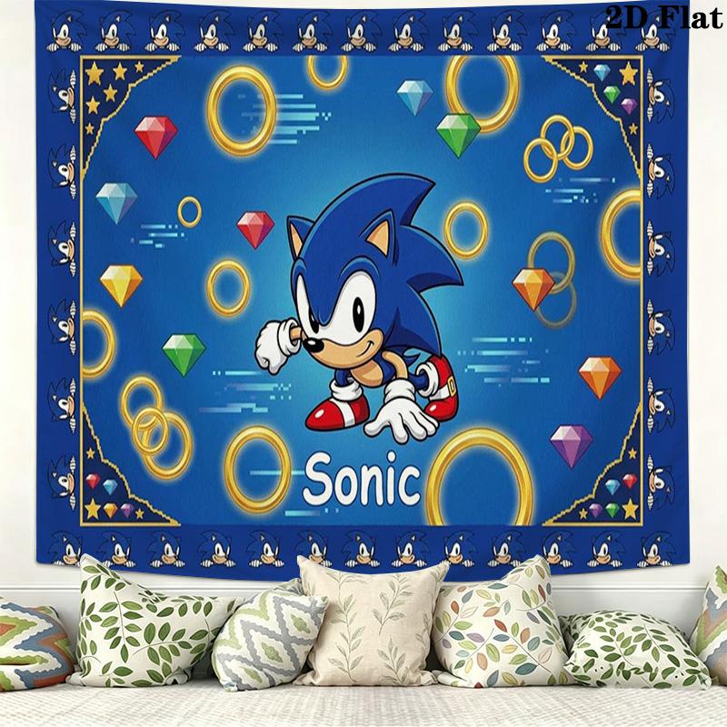 Hedgehog Cartoon Wall Tapestry Aesthetic Wall Hanging Printed Fabric Blanket Decorative Tapestries for Bedroom Living Room Home Decor
