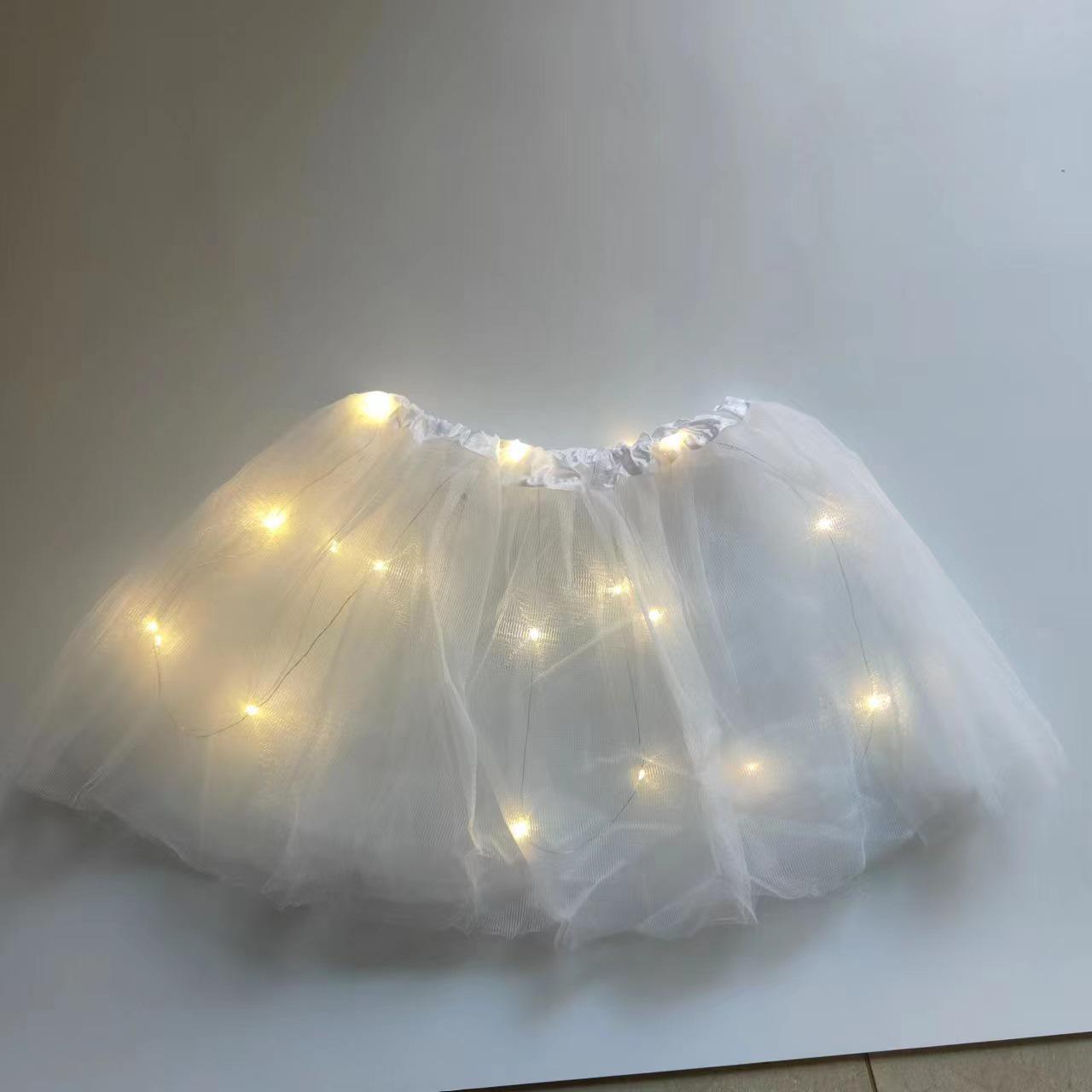 

Светодиодная светящаяся юбка-пачка в европейском и американском стиле - Взрослая сетчатая пышная юбка до половины тела