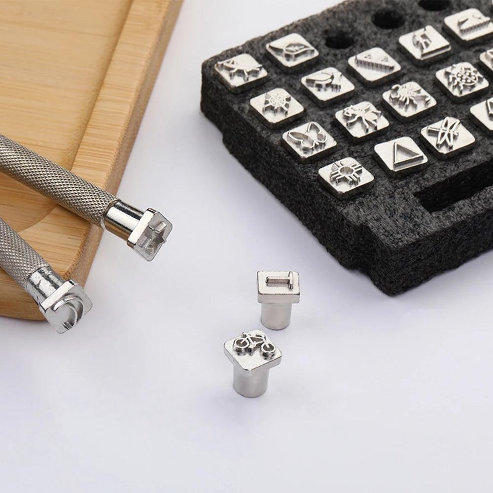 Creative Star Moon DIY Leather Carving Tool Letter Pattern Series Steel Stamp Leather Gold Silver Print Punch Gift for Friends