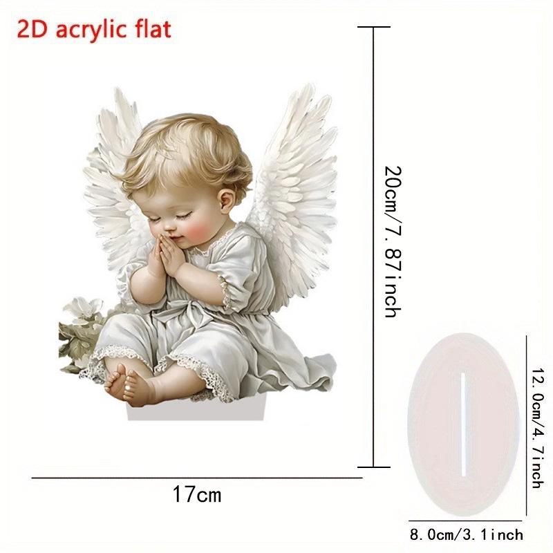 Praying Angel Acrylic Statue for Home or Office Decor